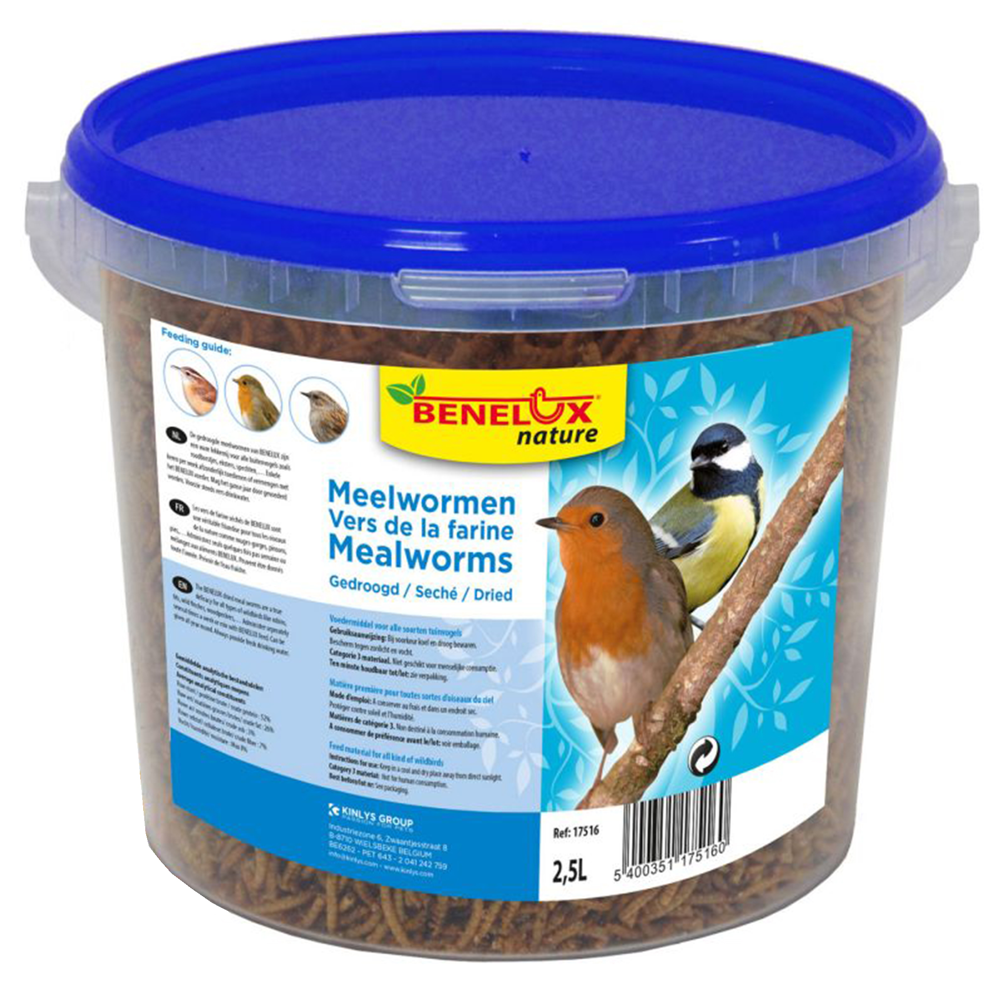 Mealworm 2.5 Litre Bucket For Wildbirds